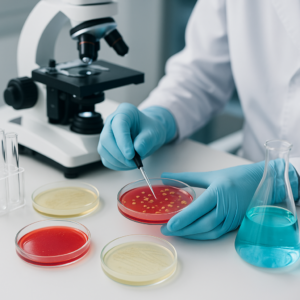 Microbiology testing laboratory at Qalitex